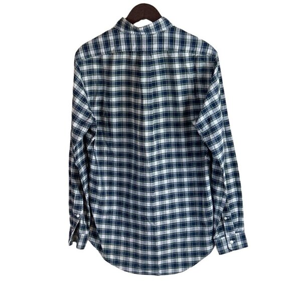 Ralph Lauren Mens Custom Fit Long Sleeve Shirt Blue Green Plaid Size XL - Picture 2 of 5